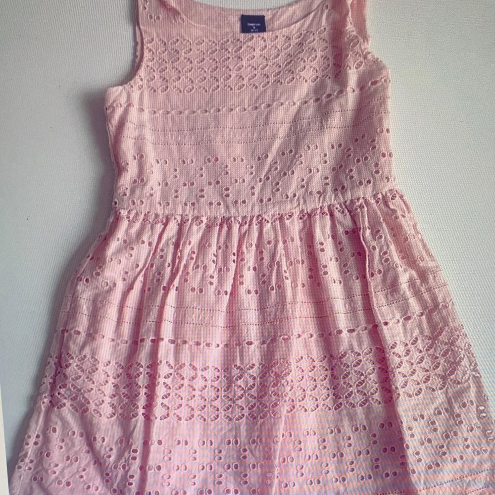 Agolde Girls Pink Eyelet Dress